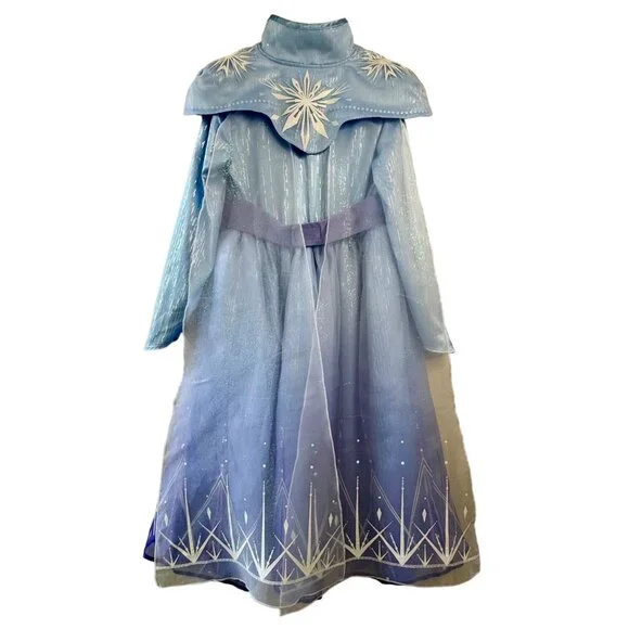 DISNEY Parks Elsa Costume Girls 7-8 Frozen II Queen Elsa Dress Up Attached  Cape - rasspropiedades.cl